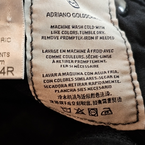 Adriano Goldschmied The Legging Super Skinny Ankle Black Faux Leather Jeans 24R - Picture 9 of 9